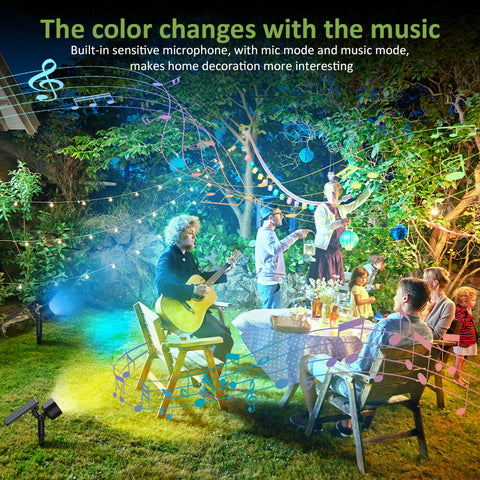 Novostella 2 Pack Solar Power Bluetooth RGB Spike Lights (EU)