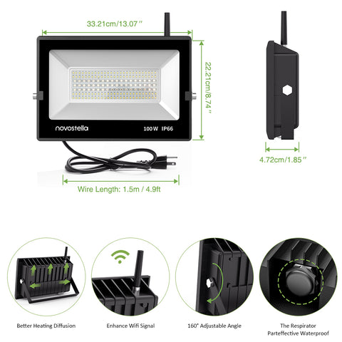 Novostella 1 Pack 100W RGBW Wi-Fi Smart Flood Lights (US) -- FREE SHIPPING