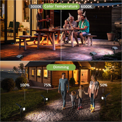 Novostella 4 Pack Solar Power Dual White Spike Lights (US) -- FREE SHIPPING