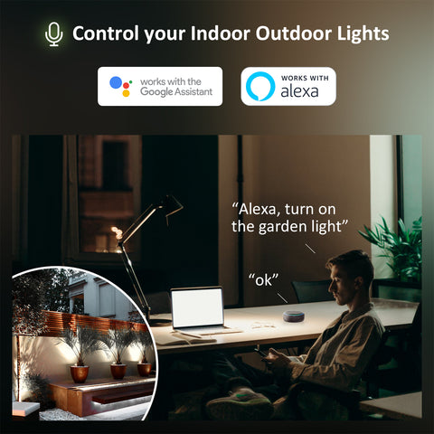 Novostella 2 Pack 60W RGBW Wi-Fi Smart Flood Lights（UK)