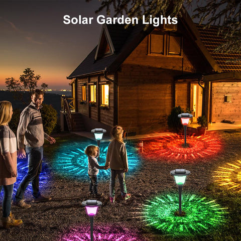 MustWin 6 Pack Solar Powered Bluetooth App Control RGBW Spike Light (US)--FREE SHIPPING