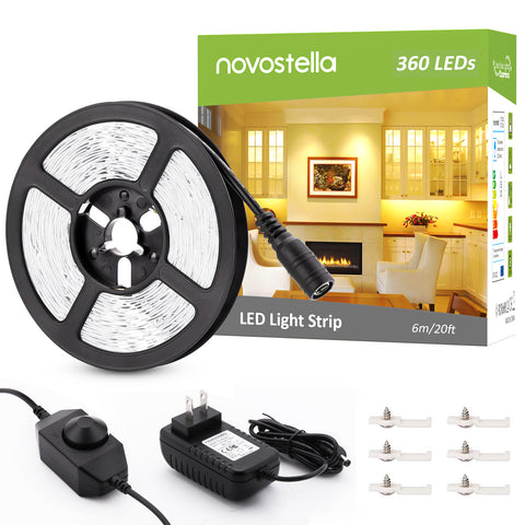 Novostella 6M Strip Lights with Dimmer-3000K Warm White (US)