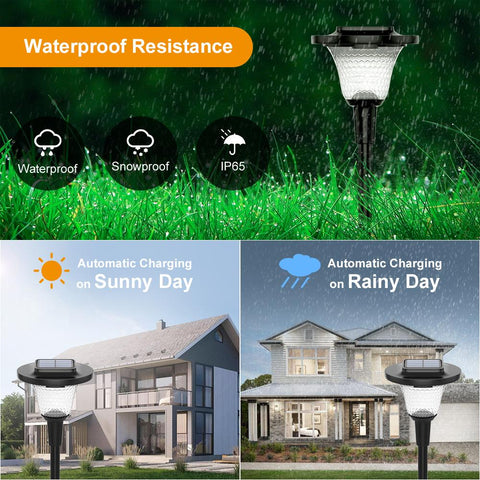 MustWin 6 Pack Solar Powered Bluetooth App Control RGBW Spike Light (US)--FREE SHIPPING
