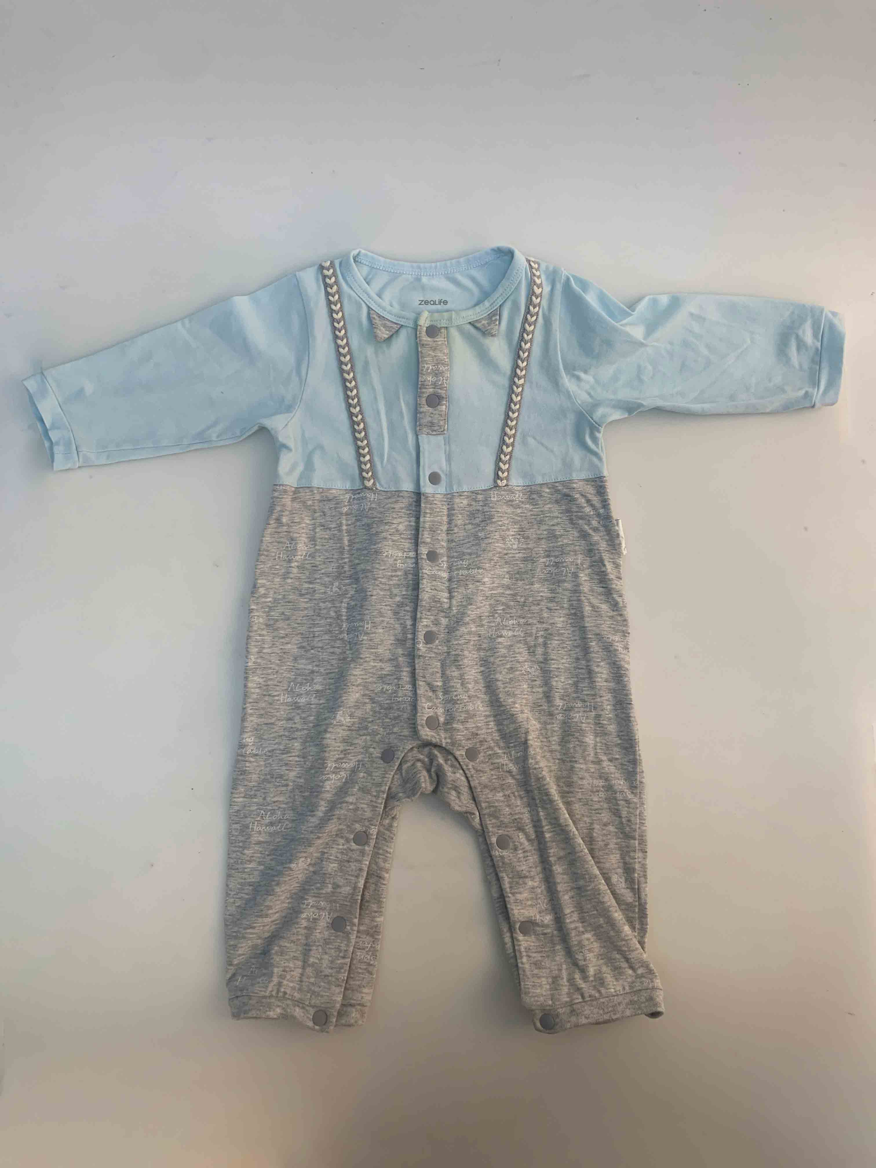 Zealife Baby Two Color Cute Jumpsuit Footie