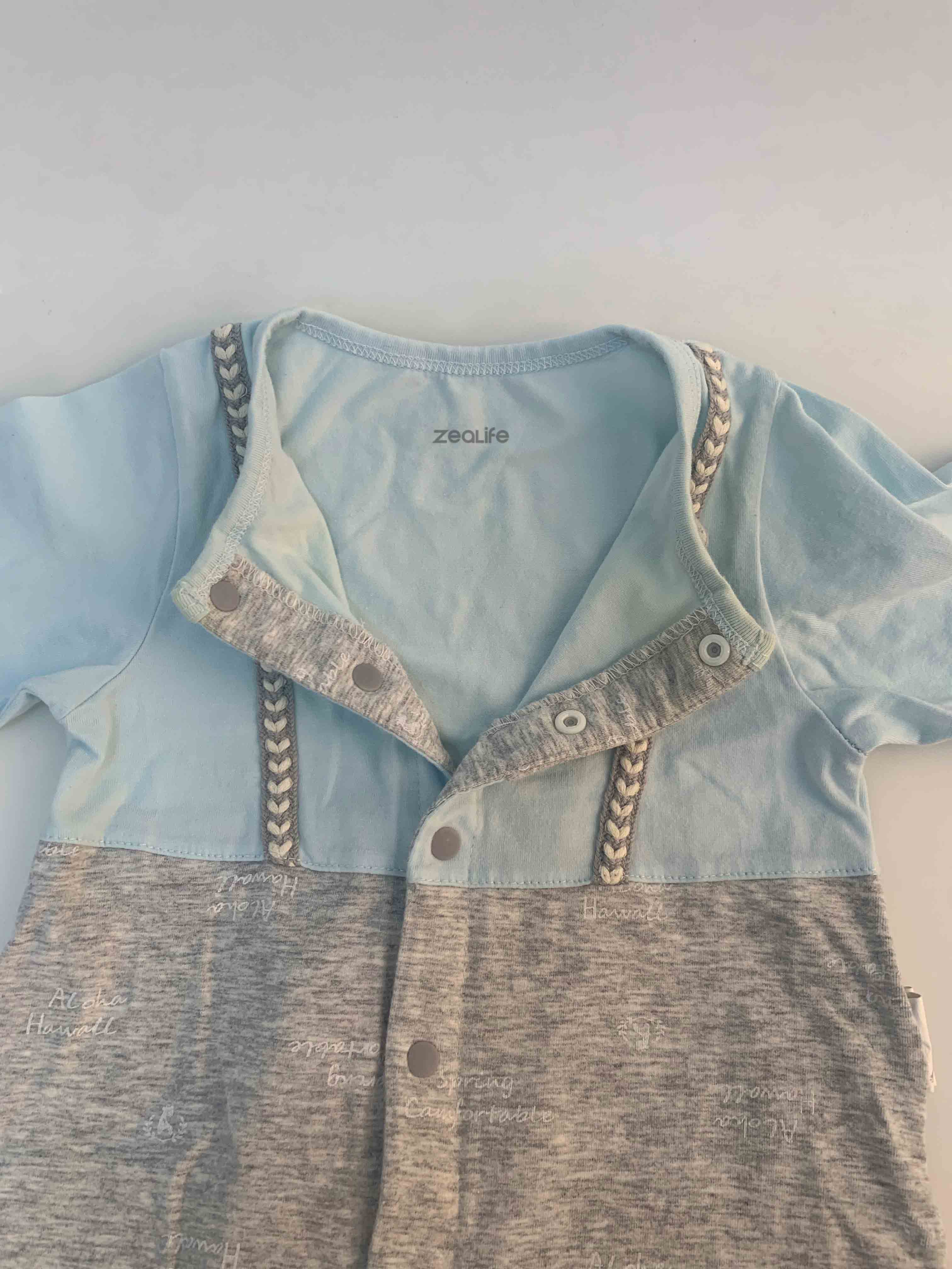 Zealife Baby Two Color Cute Jumpsuit Footie