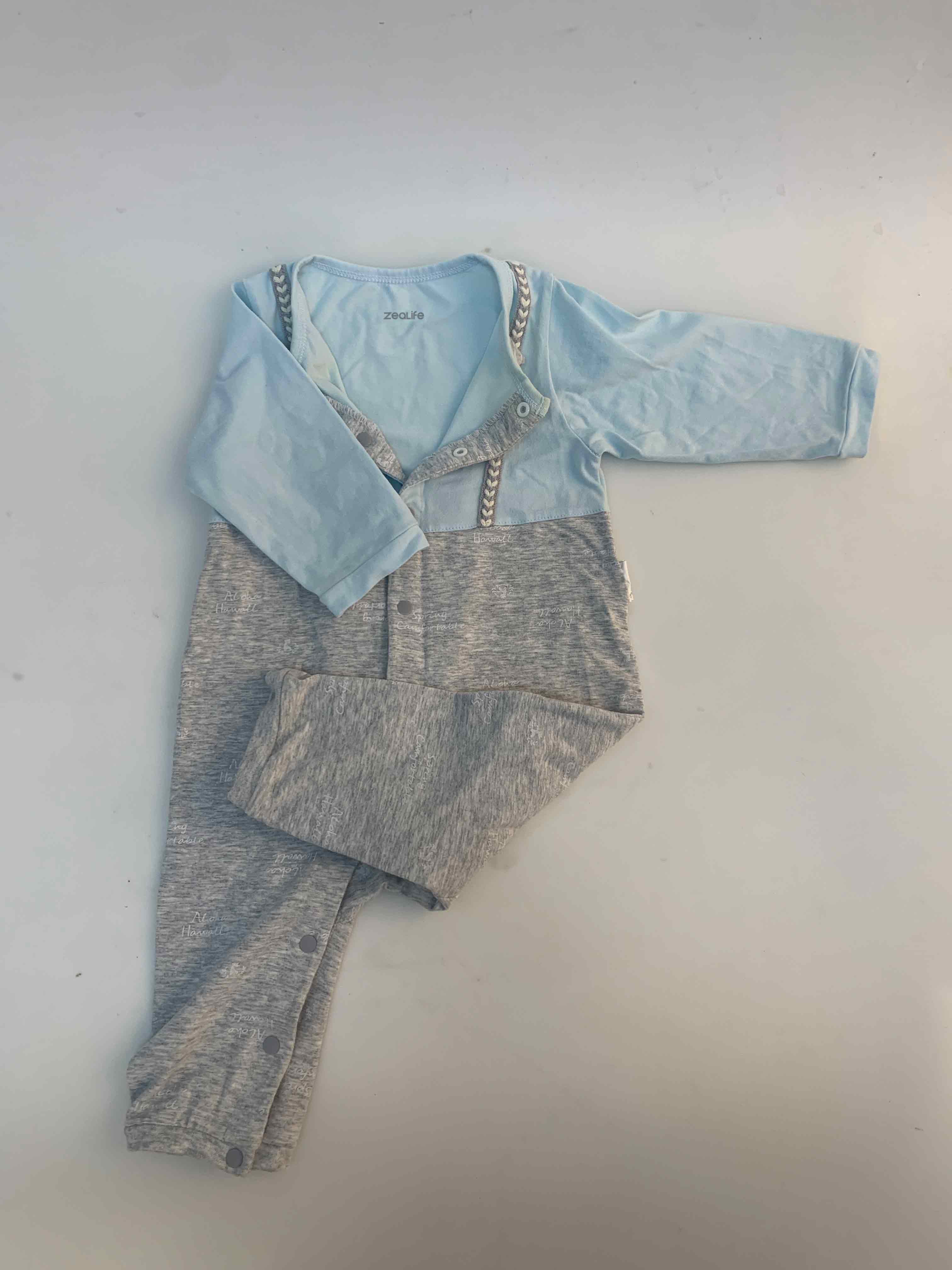 Zealife Baby Two Color Cute Jumpsuit Footie