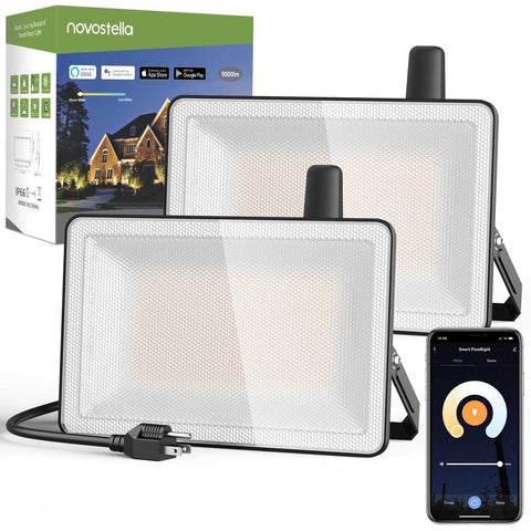 Novostella 2 Pack 100W Tunable White Wi-Fi Smart Flood Light (US) -- FREE SHIPPING