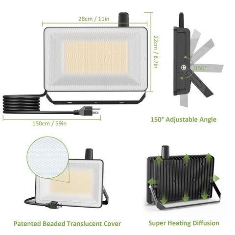 Novostella 2 Pack 100W Tunable White Wi-Fi Smart Flood Light (US) -- FREE SHIPPING