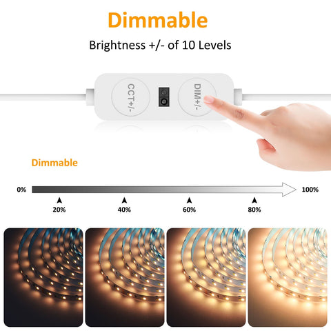 Novostella 40ft Hand Wave Activated Tunable White LED Strip Lights (US) Free Shipping