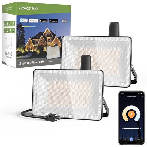 Novostella 2 Pack 60W Tunable White Wi-Fi Smart Flood Light (US) -- FREE SHIPPING