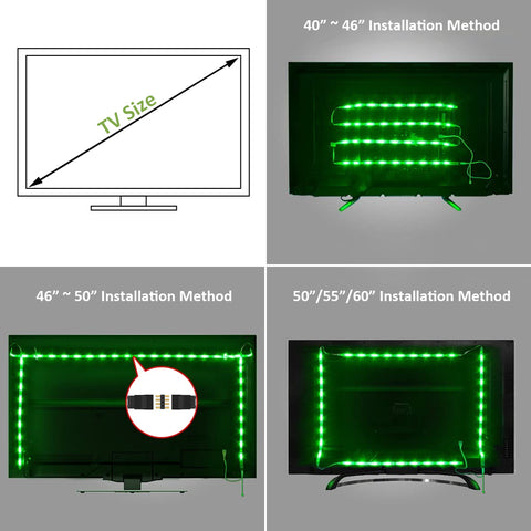 Ustellar 2M RGB TV Back Strip Lights USB Port (EU)