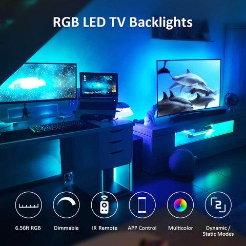 Ustellar 2M RGB TV Back Strip Lights USB Port (EU)