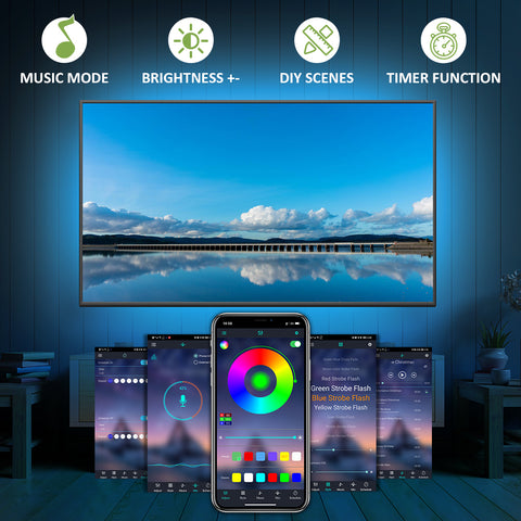 Ustellar 2M RGB TV Back Strip Lights USB Port (EU)