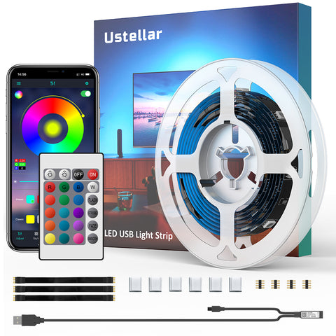 Ustellar 2M RGB TV Back Strip Lights USB Port (EU)