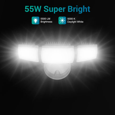 Ustellar 2 Pack 55W 5500LM Security Light 5000K Daylight