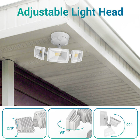 Ustellar 2 Pack 55W 5500LM Security Light 5000K Daylight