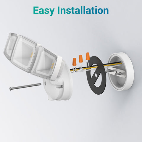 Ustellar 2 Pack 55W 5500LM Security Light 5000K Daylight