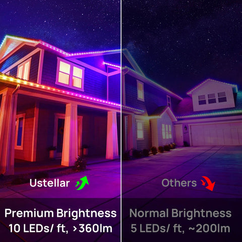 Ustellar 32.8ft Outdoor LED Color Changing RGB Strip Lights (US)