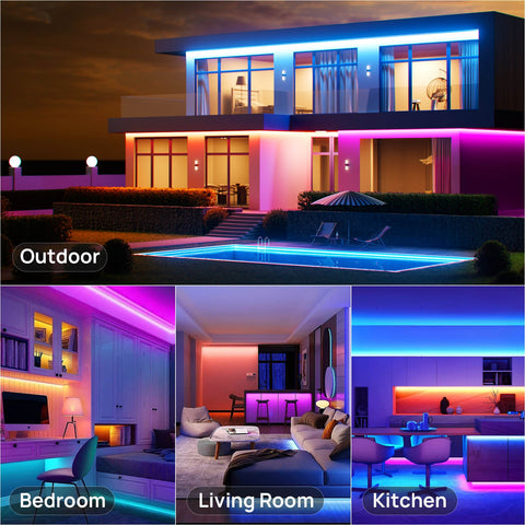 Ustellar 32.8ft Outdoor LED Color Changing RGB Strip Lights (US)