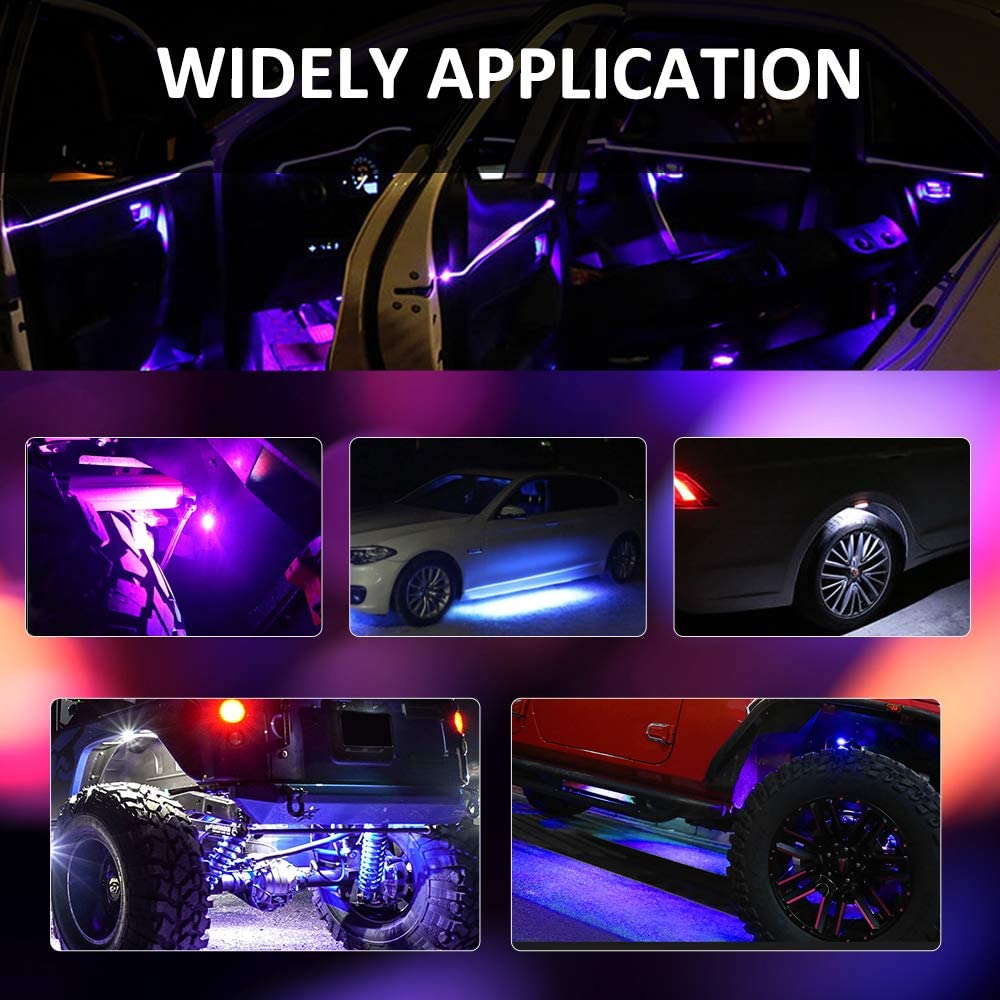 Ustellar 4 Pods Bluetooth RGB Car Rock Lights (US)- FREE SHIPPING